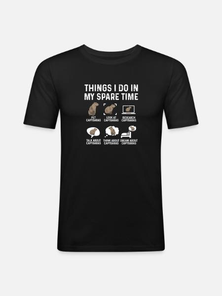 Capybara rodent - Men's Slim Fit T-Shirt - black