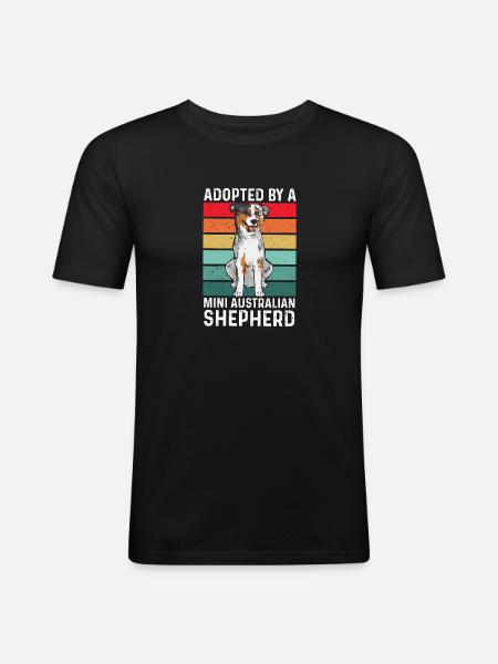 Miniature Australian Shepherd - Men's Slim Fit T-Shirt - black