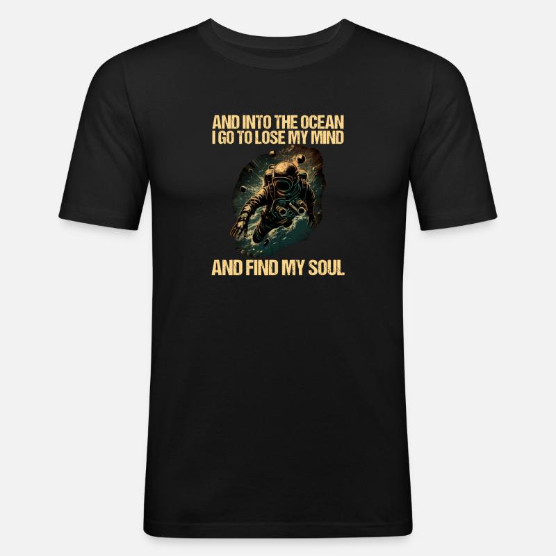 Diving Diver Diver - Men's Slim Fit T-Shirt - black