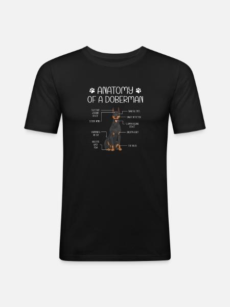Doberman Pinscher Dog Dobie - Men's Slim Fit T-Shirt - black