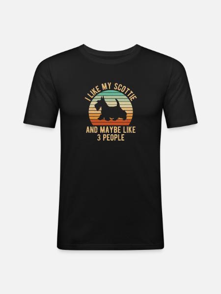 Scottish Terrier Scottie Dog - Men's Slim Fit T-Shirt - black