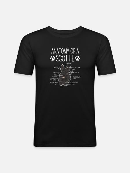 Scottish Terrier Scottie Dog - Men's Slim Fit T-Shirt - black