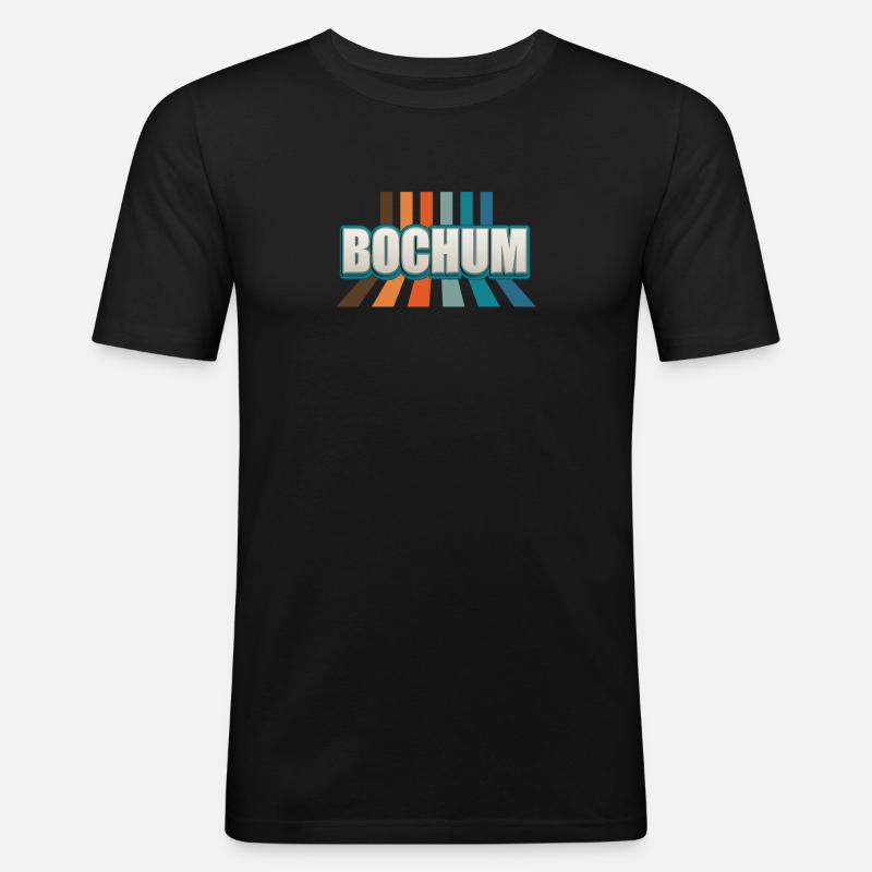 Bochumerin Bochumer Bochum - Männer Slim Fit T-Shirt - Schwarz