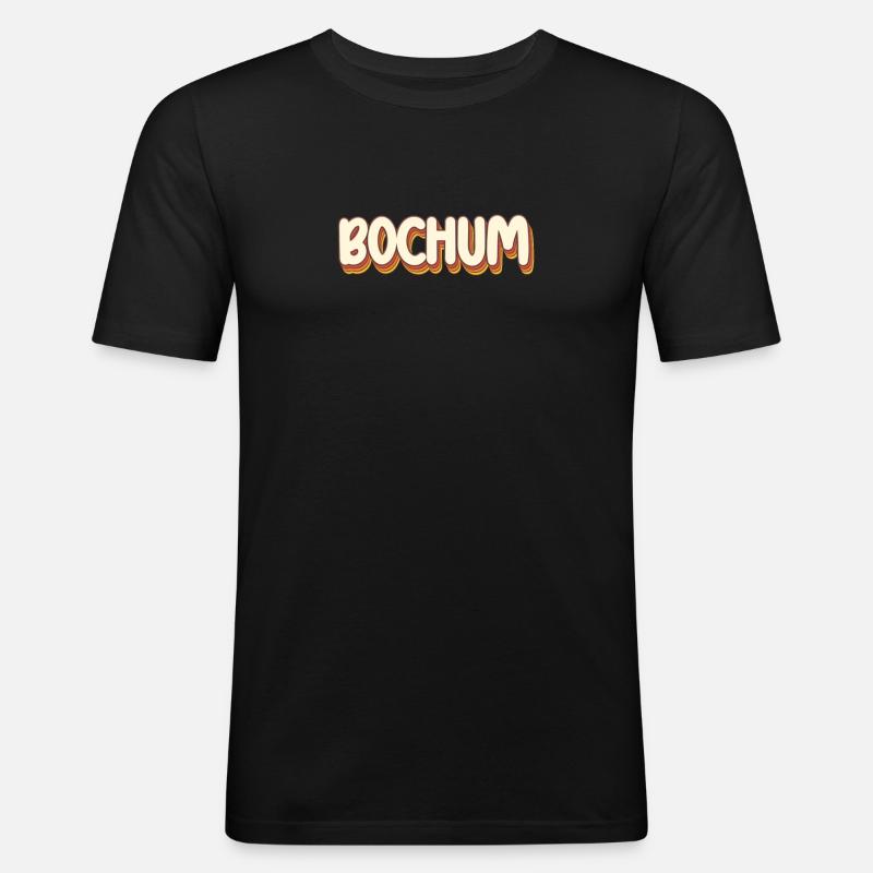 Bochumerin Bochumer Bochum - Männer Slim Fit T-Shirt - Schwarz