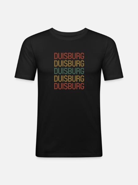 Duisburgerin Duisburger Duisburg - Men's Slim Fit T-Shirt - black