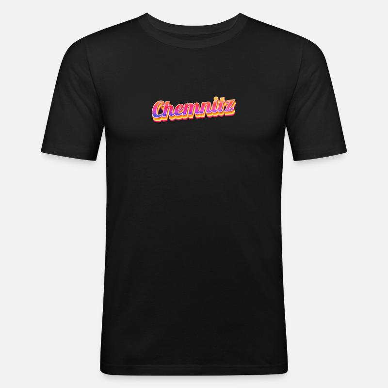 Chemnitzerin Chemnitzer Chemnitz - Männer Slim Fit T-Shirt - Schwarz