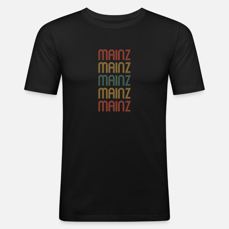 Mainzerin Mainzer Mainz - Männer Slim Fit T-Shirt - Schwarz