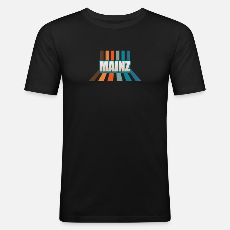 Mainzerin Mainzer Mainz - Männer Slim Fit T-Shirt - Schwarz