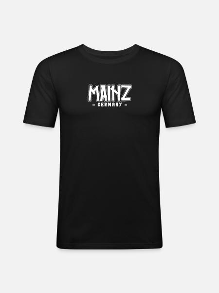 Mainzerin Mainzer Mayence - T-shirt près du corps Homme - noir