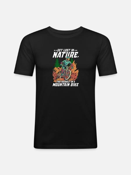 VTT de descente VTT - T-shirt près du corps Homme - noir