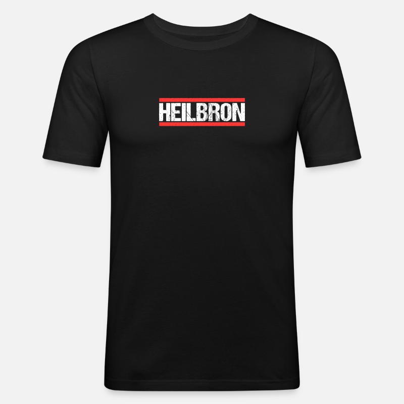 Heilbronnerin Heilbronner Heilbronn - Männer Slim Fit T-Shirt - Schwarz