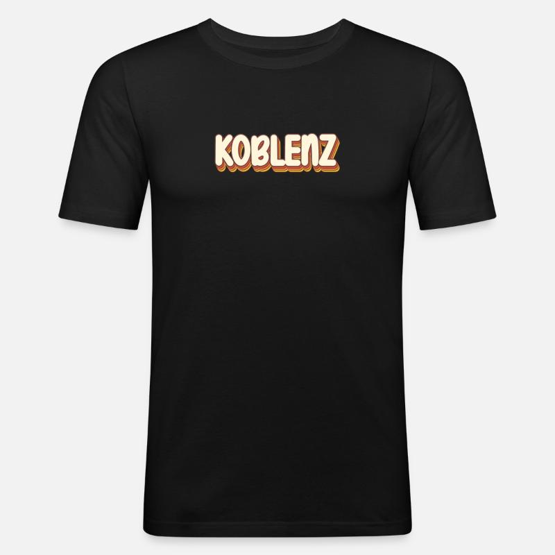 Coblenzerin Coblence Coblence - T-shirt près du corps Homme - noir