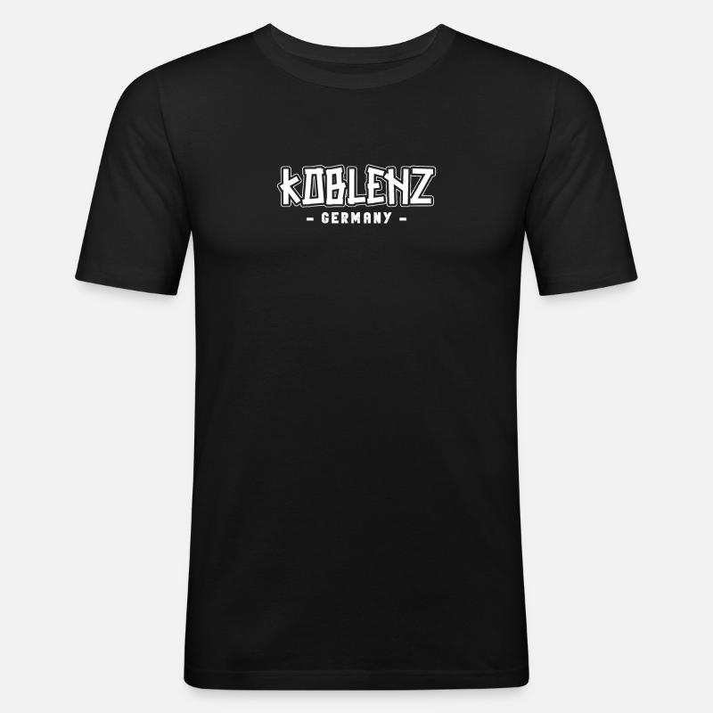 Coblenzerin Coblence Coblence - T-shirt près du corps Homme - noir