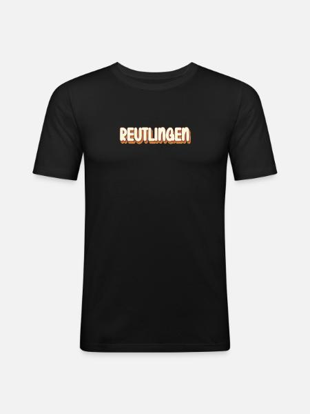 Reutlingerin Reutlinger Reutlingen - Men's Slim Fit T-Shirt - black