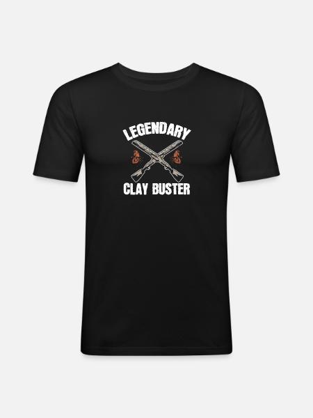 Shooting Skeet Clay Pigeon Shooting - Men's Slim Fit T-Shirt - black