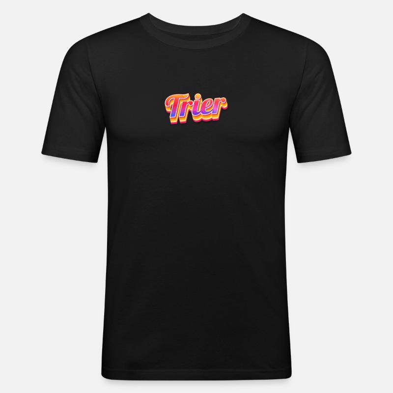 Triererin Trierer Trier - Männer Slim Fit T-Shirt - Schwarz