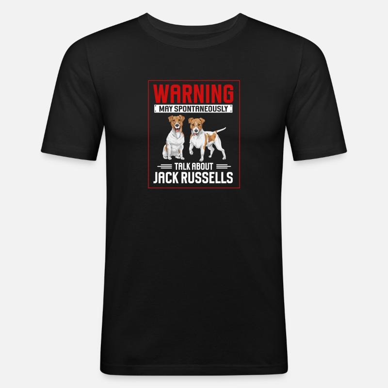 Jack Russell Terrier - Männer Slim Fit T-Shirt - Schwarz