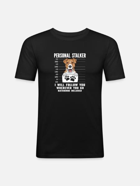 Jack Russell Terrier - Men's Slim Fit T-Shirt - black