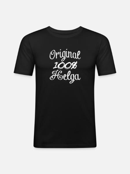 Original 100% Helga - Men's Slim Fit T-Shirt - black