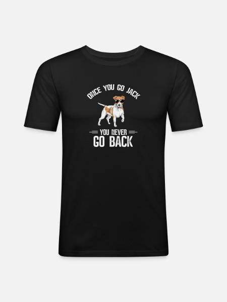 Jack Russell Terrier - Men's Slim Fit T-Shirt - black