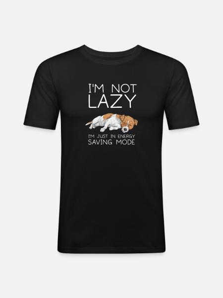 Jack Russell Terrier - Men's Slim Fit T-Shirt - black