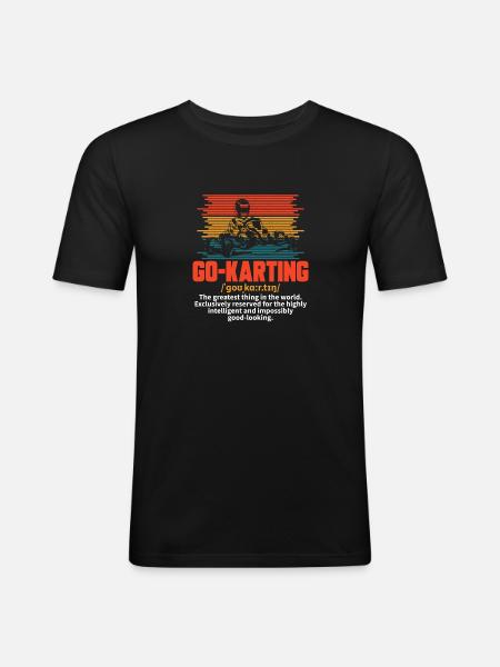 Go Kart Racing Karting Karting - Men's Slim Fit T-Shirt - black