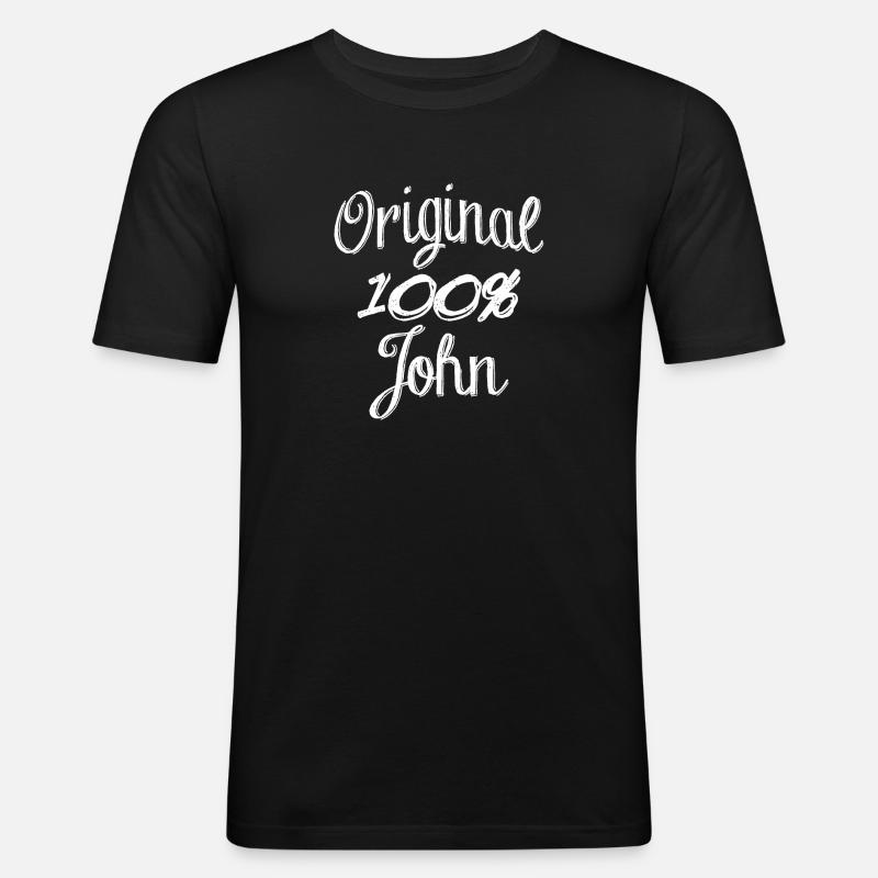 Original 100% John - Men's Slim Fit T-Shirt - black