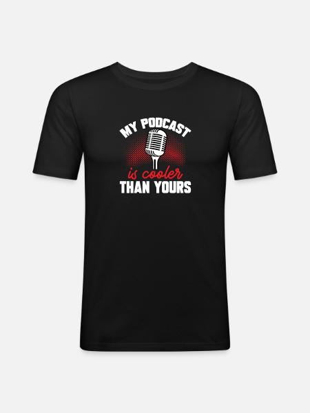 Podcaster Podcast - Men's Slim Fit T-Shirt - black