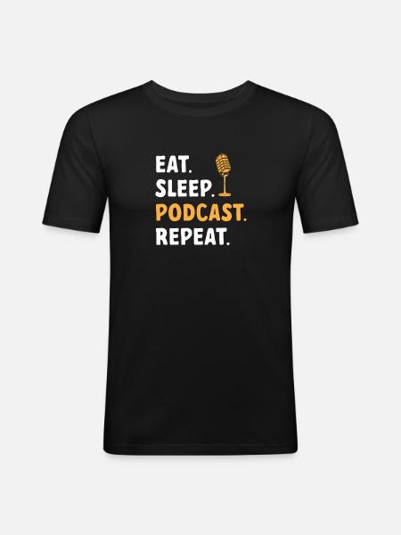Podcaster Podcast - Men's Slim Fit T-Shirt - black