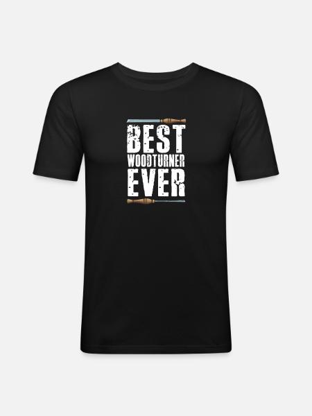 Turning Wood Lathe Lathe - Men's Slim Fit T-Shirt - black