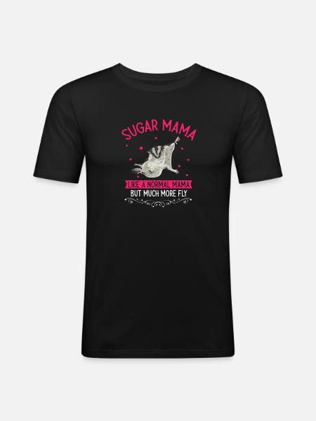 Short-headed glider Sugar Glider - Men's Slim Fit T-Shirt - black