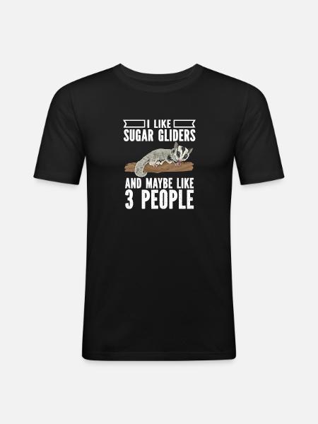 Short-headed glider Sugar Glider - Men's Slim Fit T-Shirt - black