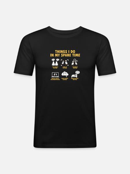 puffin puffin auke birds Lunde - Men's Slim Fit T-Shirt - black
