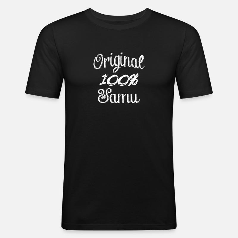 Original 100% Samu - Men's Slim Fit T-Shirt - black