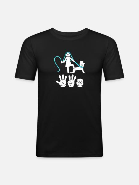 Vrijgezellenfeest vrijgezellenfeest vrijgezellenfeest mannen - Mannen slim fit T-shirt - zwart