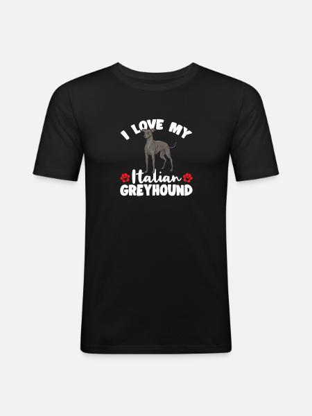Italian Greyhound Greyhound Dogs - Men's Slim Fit T-Shirt - black
