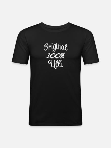 Original 100% Ulli - Men's Slim Fit T-Shirt - black