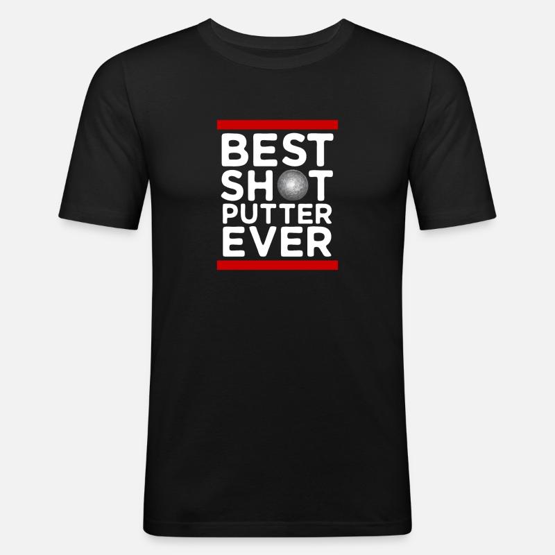 Kugelstoßen Werfen Leichtathletik - Männer Slim Fit T-Shirt - Schwarz
