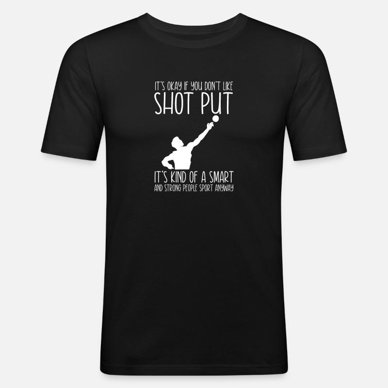Kugelstoßen Werfen Leichtathletik - Männer Slim Fit T-Shirt - Schwarz