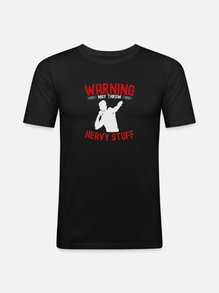 Shot Put Throwing Athletics - Men's Slim Fit T-Shirt - black