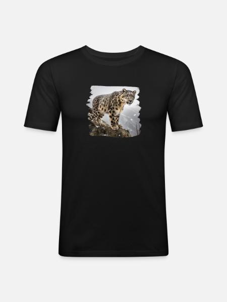Snow Leopard Snow Leopard - Men's Slim Fit T-Shirt - black