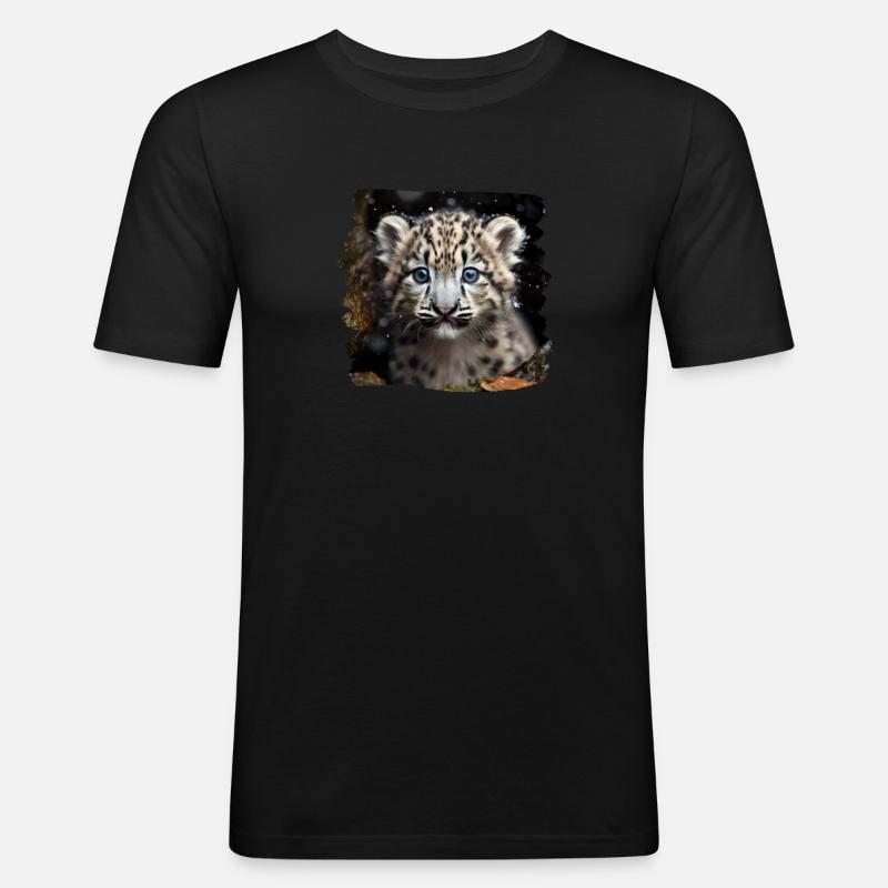 Snow Leopard Snow Leopard - Men's Slim Fit T-Shirt - black