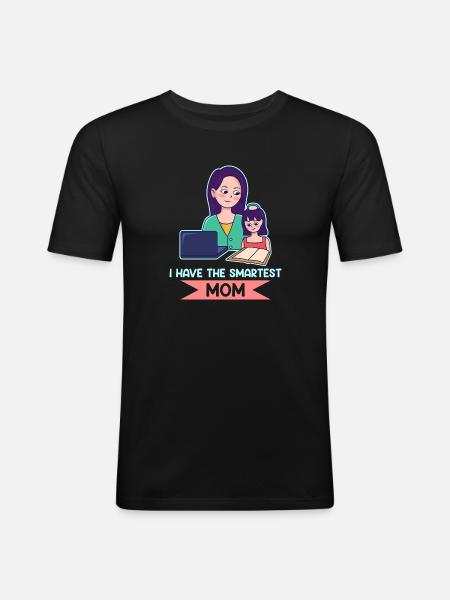Mother's Day Daughter Design - Men's Slim Fit T-Shirt - black