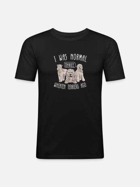 Terrier irlandais à enrobage doux - T-shirt près du corps Homme - noir