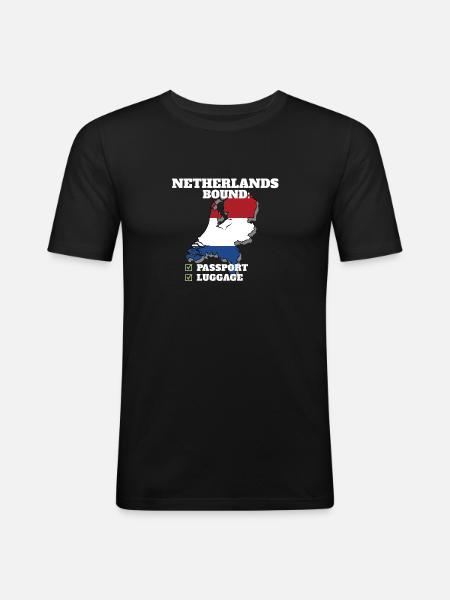 Pays-Bas Voyage Pays-Bas - T-shirt près du corps Homme - noir