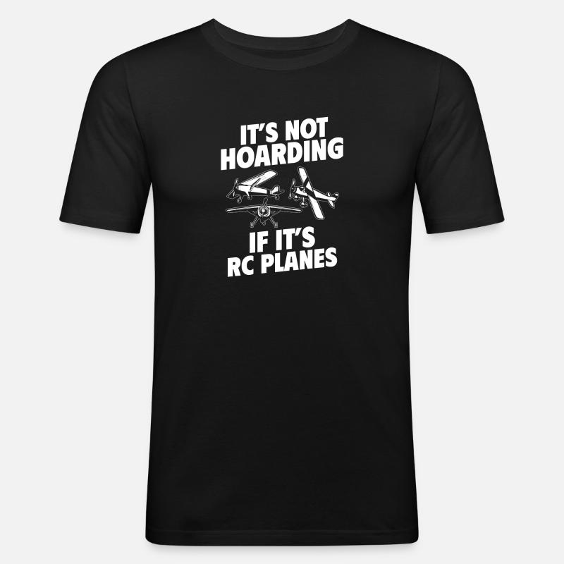 Remote Controlled Airplane Model Airplane - Men's Slim Fit T-Shirt - black