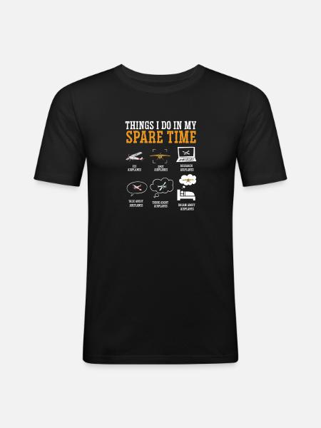 Modèle d’avion télécommandé - T-shirt près du corps Homme - noir