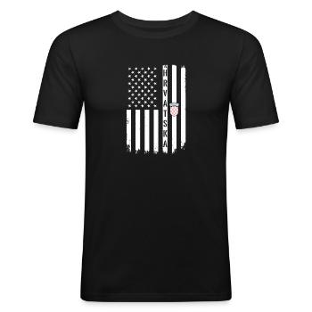 Balkans Croatie vacances voyage dicton croate - T-shirt près du corps Homme - noir - Devant - Nik (191cm)