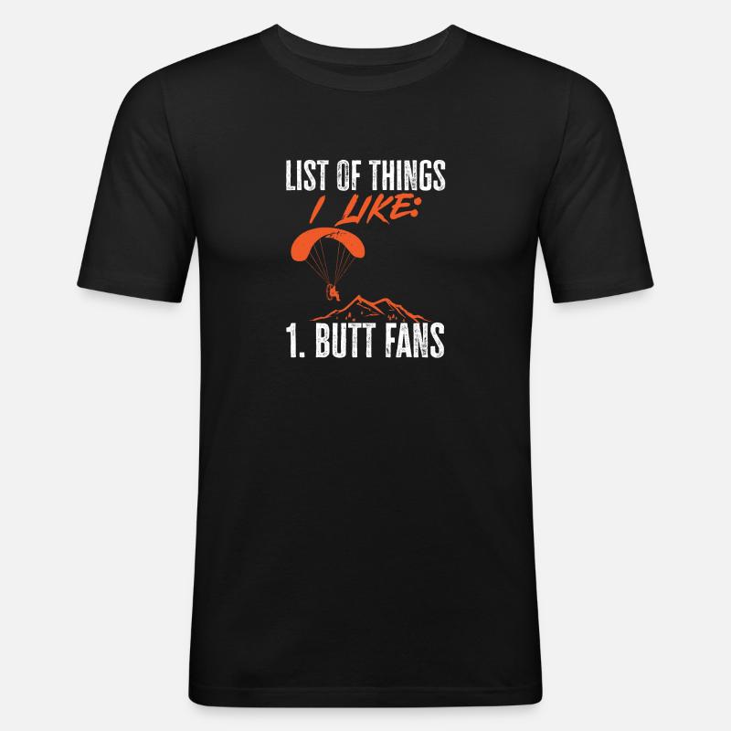 Paramotor Motorized paraglider - Men's Slim Fit T-Shirt - black