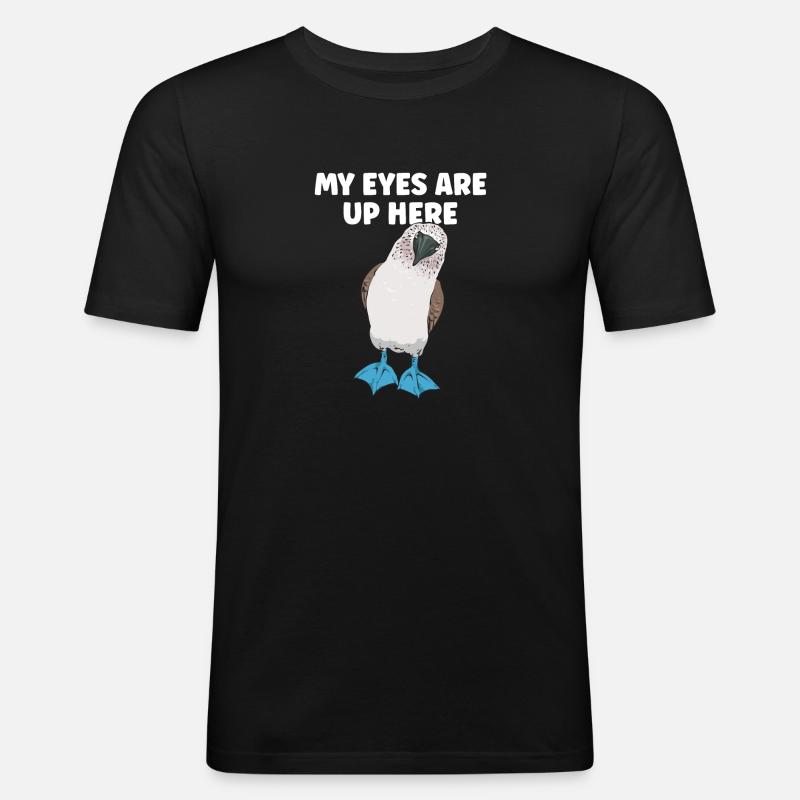 Blaufußtölpel Blue-footed Booby Seevogel - Männer Slim Fit T-Shirt - Schwarz